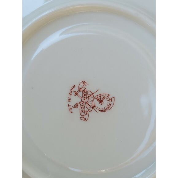 WARWICK VINTAGE (1950) Set of 2 Saucers Indian TREE PATTERN Lovely 6.5" - Picture 4 of 4